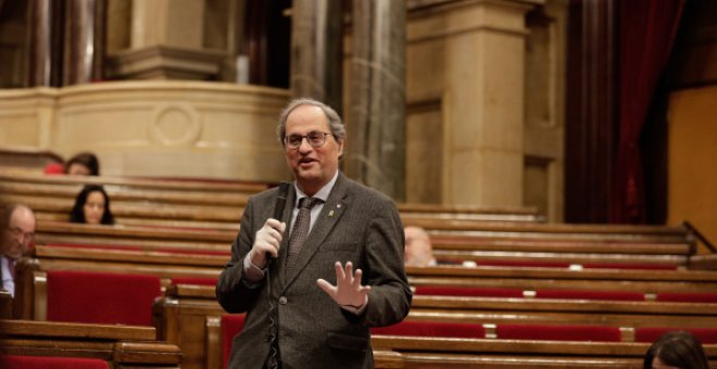 Torra: "Faré una crida a les forces polítiques i a la ciutadania per a la reconstrucció"