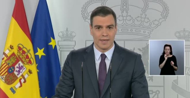 Sánchez: "El único enemigo es el virus, y sus aliados son el odio, los bulos y la división"