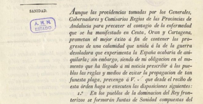 ¿Control de movimientos o libre circulación en una epidemia?: un caso de 1810