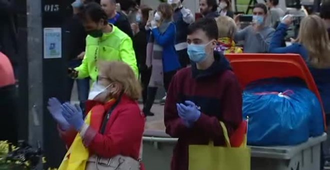 Nueva protesta contra el Gobierno en el madrileño barrio de Salamanca en pleno estado de alarma