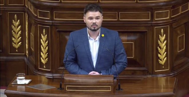 Rufián: "Hoy estamos llevándonos por delante el espíritu de investidura"