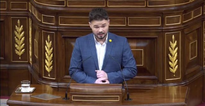 Rufián a Abascal: "Rece para que Marlaska no envíe inspectores de Hacienda porque se dispersarían quienes hacen ruido con la cubertería de plata"