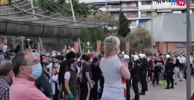 Enfrentamiento vecinal en las protestas contra el Gobierno en Alcorcón