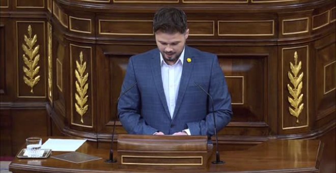 Rufián: "Todo no puede ser, dime con quien pactas y te diré que pactas"