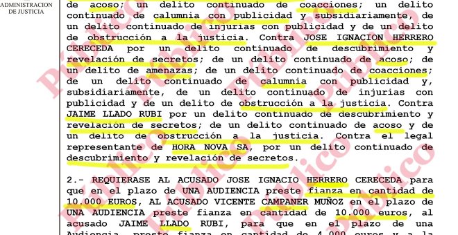 La jueza envía al banquillo a dos abogados de Cursach, un alto ejecutivo y un diario por el acoso al Testigo 29