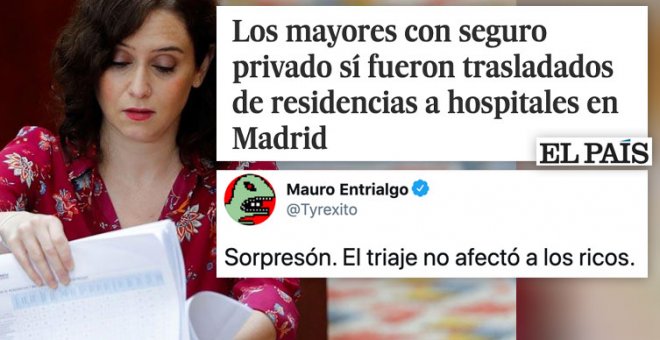 "Esta es la libertad de los neoliberales: morirte si no tienes dinero": indignación por el escándalo de las residencias en Madrid