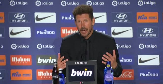 Simeone: "Se me pone la piel de gallina explicándolo, en el campo no hay gente, pero sí está el alma de ellos"