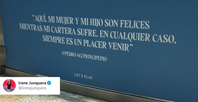 "Aquí mi mujer y mi hijo son felices mientras mi cartera sufre": indignación por este cartel en un centro comercial