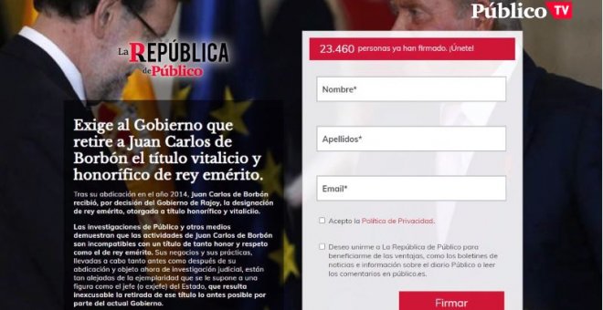 ¿República o monarquía? Firma y exige un referéndum ahora