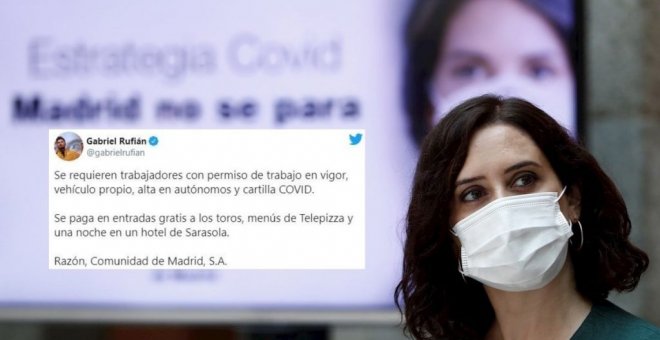 "La típica ocurrencia fascista": las redes critican la 'cartilla covid' de Ayuso