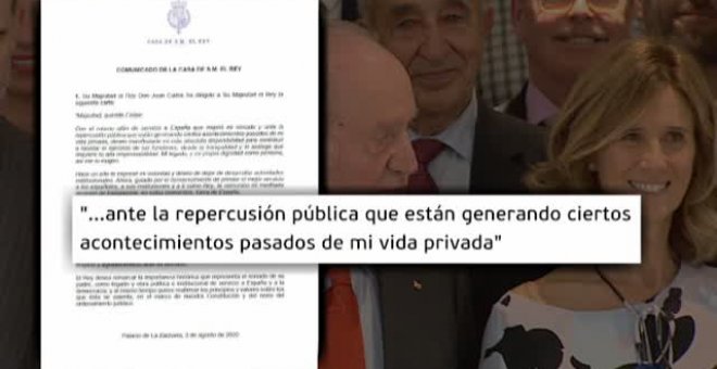 El rey emérito no dice en su comunicado en qué país va a fijar su residencia