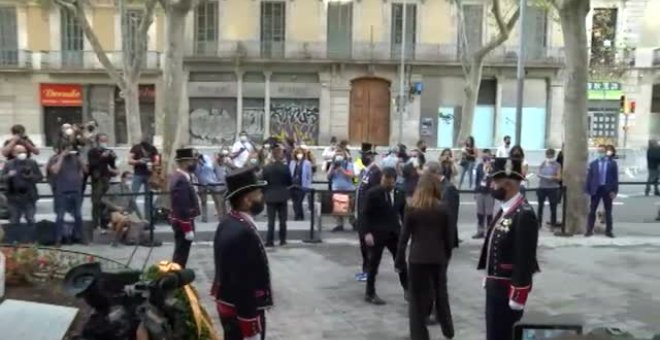 Torra encabeza la ofrenda floral con motivo de la Diada de Cataluña