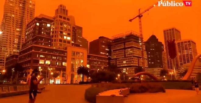 San Francisco, teñida de naranja por el fuego