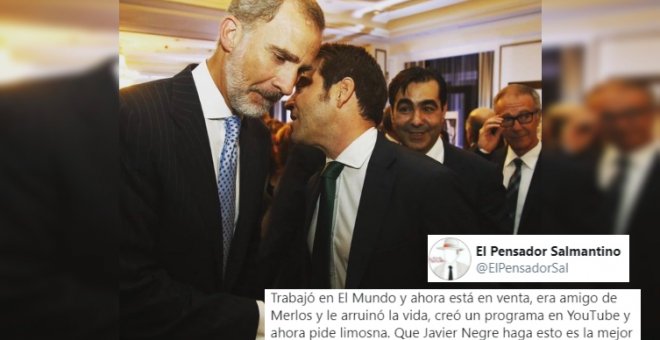 "La mejor forma de apoyar la República": Negre publica una foto junto a Felipe VI y las redes le toman el pelo