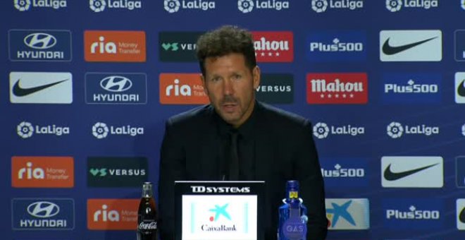 Simeone: "Siento que tengo la obligación y la responsabilidad de pensar partido a partido"