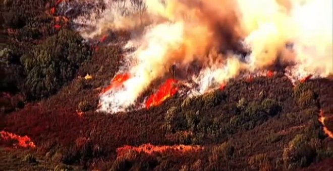 Un incendio está arrasando el condado de Napa, en California