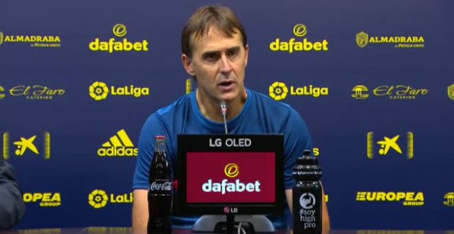 Lopetegui tras vencer al Cádiz 3 a 1: "Siempre es importante conseguir los tres puntos"