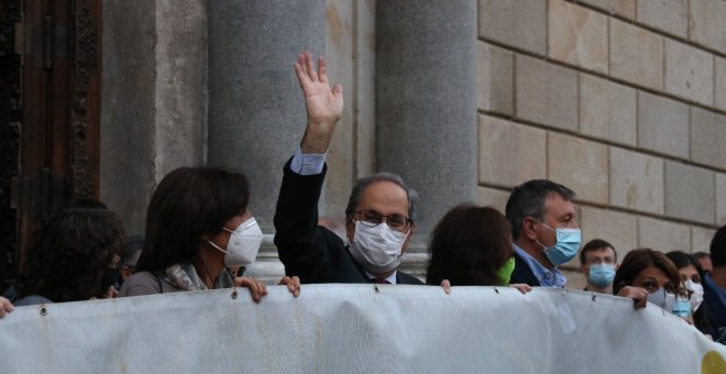 Mobilitzacions de rebuig a la inhabilitació de Torra arreu del país