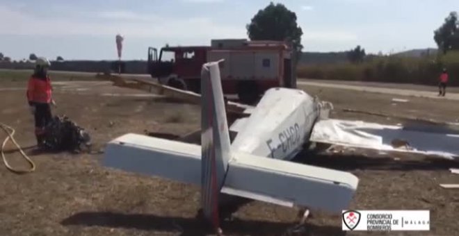 Un muerto y un herido en el accidente de una avioneta en Vélez-Málaga