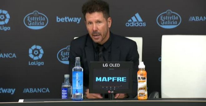 Simeone: "Pudimos ver al Joao que necesitamos y terminó resolviendo un partido que se había complicado"