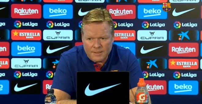 Koeman sobre Piqué: "Es listo, sabe que si hace una entrevista así mañana es un partido donde va a jugar bien"