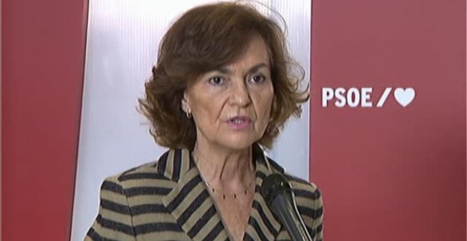 Carmen Calvo asegura que el PP "no quiere que haya presupuestos"