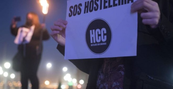 Marcha con antorchas de Hostelería con Conciencia