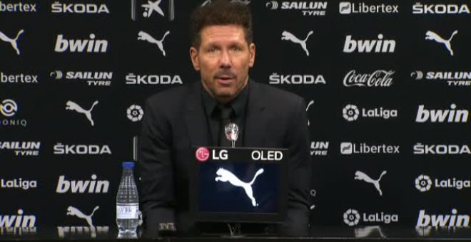 Simeone: "La figura del equipo rival fue el portero y eso habla muy bien de nosotros"