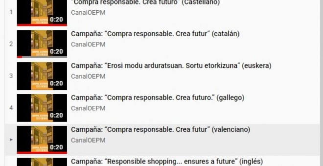 El Ministeri de Comerç no respecta la unitat de la llengua i distingeix entre "català" i "valencià" en una campanya