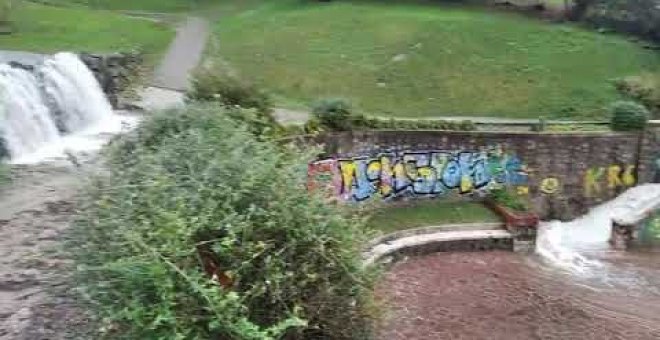 Riadas en el parque de Mataleñas a causa de un temporal que no cesa