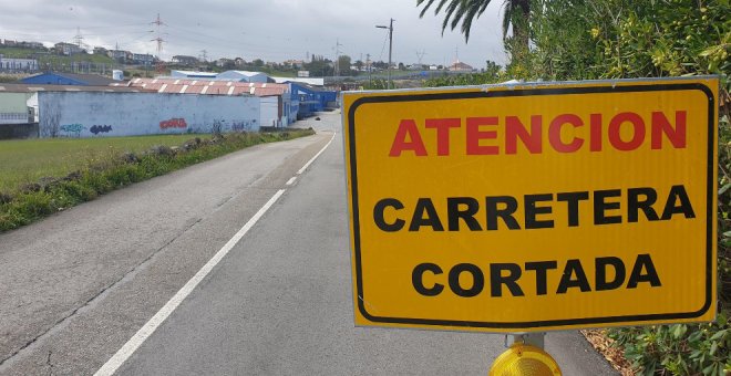 Cortadas dos carreteras de Cantabria por inundación y otra por un argayo