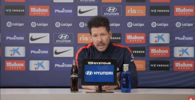 Simeone: "Yo estoy muy feliz en el Atlético de Madrid"