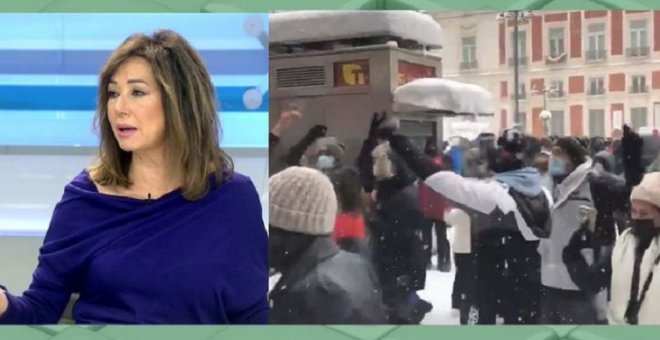 Ana Rosa Quintana defiende la conga en la Puerta del Sol: "¿Qué van a hacer? No hacen daño a nadie"