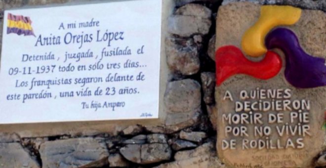 En homenaje a Anita Orejas López, socialista, asesinada por agentes franquistas en Gijón en 1937