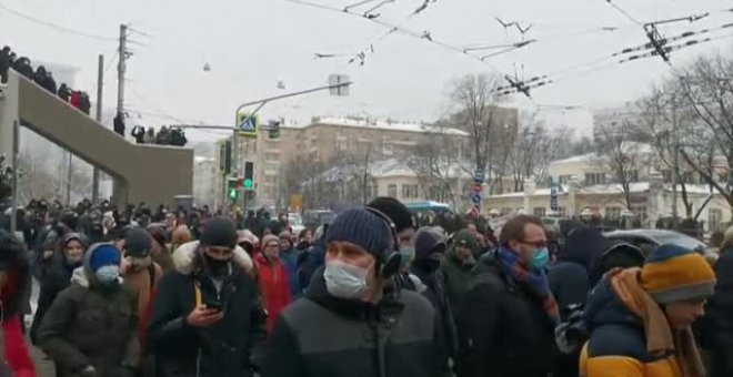 La Policía rusa detiene a más de 2.700 personas por manifestarse a favor de la liberación de Alexei Navalny