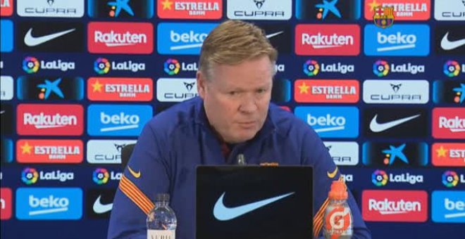 Koeman sobre la sanción a Piqué: "Hay que tener cuidado porque con poco te pueden hacer un problema"