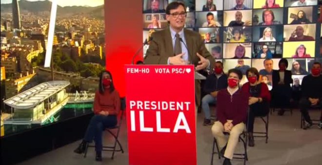 Cierre de la campaña del 14F con Illa aspirando a ser el tercer president socialista