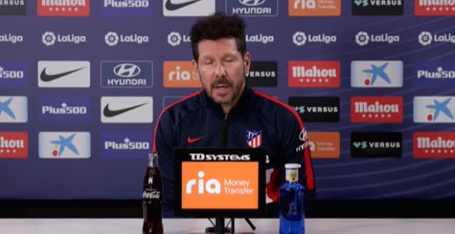 Simeone: "Intentaremos llevar el partido donde creemos que le podemos hacer daño"