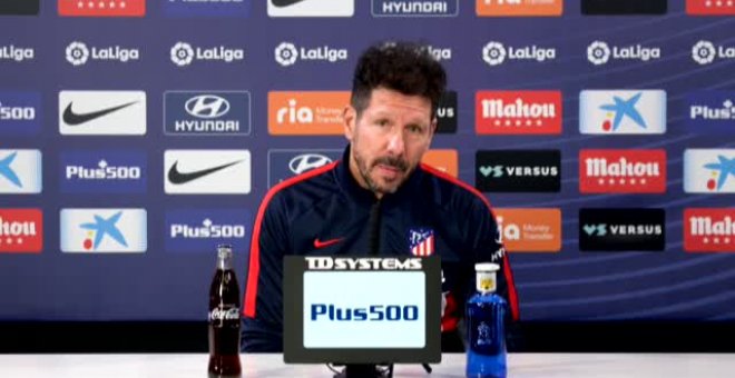 Simeone: "Hace diez años que pensamos solo en el partido a partido"