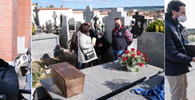 María Barriopedro, de 95 años, recibe los restos de su hermano asesinado en 1940