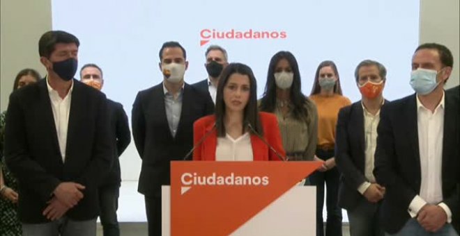 Arrimadas: "Lamento no haber sabido transmitir a los españoles la situación tan grave que se producía en Murcia"