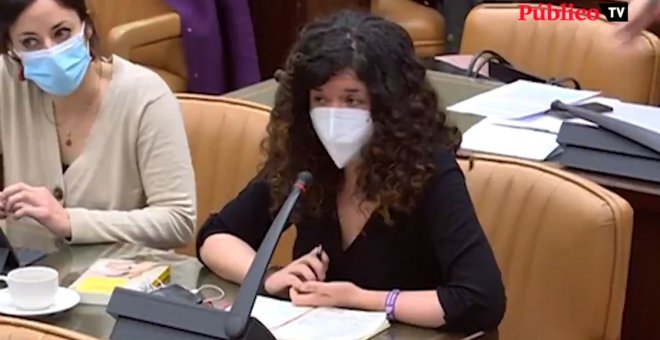 Sofía Castañón, diputada de Unidas Podemos, denuncia insultos hacia la directora de la Comisión