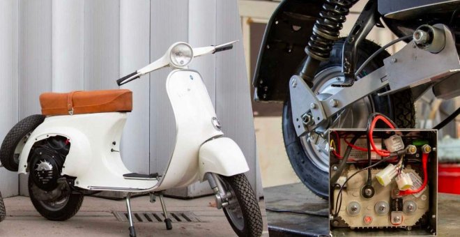 Este kit de conversión hace de una Vespa o Lambretta clásica un scooter 100 % eléctrico