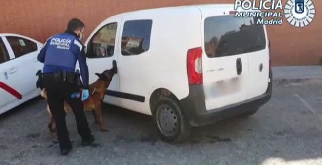 Detenidas tres personas e intervenidos cinco kilos de marihuana en un vehículo interceptado en Puente de Vallecas por la Policía