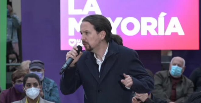 Iglesias: "En democracia no es aceptable copiar un cartel de la Alemania nazi"