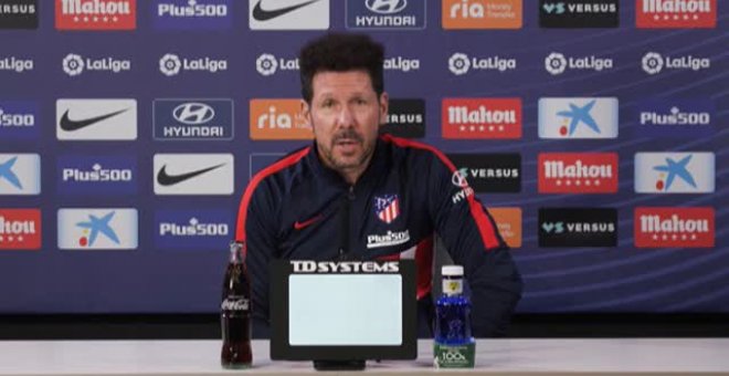 Simeone ve al Atlético un firme candidato al título pero se encomienda a la prudencia