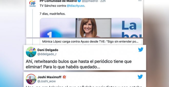 El bulo sobre la presentadora de TVE Mónica López que el PP difundió (y no ha rectificado aún)