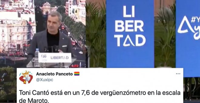 "Toni Cantó reventando el 'Vergüenzajenómetro'": lo que decía antes de la corrupción y el PP, y lo que dice ahora