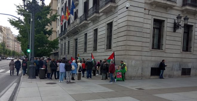 Manifestación en la Delegación de Gobierno por la liberación de Juana Ruiz Sánchez