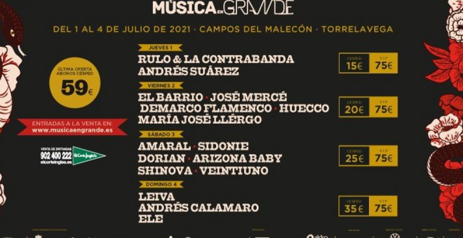 Música en Grande cancela su edición de este año por la pandemia